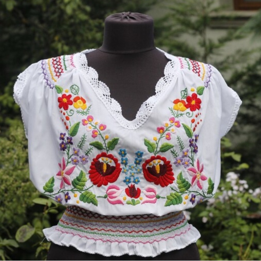 Hungarian Embroidered Blouse - image 1